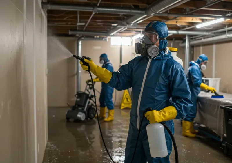 Basement Sanitization and Antimicrobial Treatment process in Auburn, AL